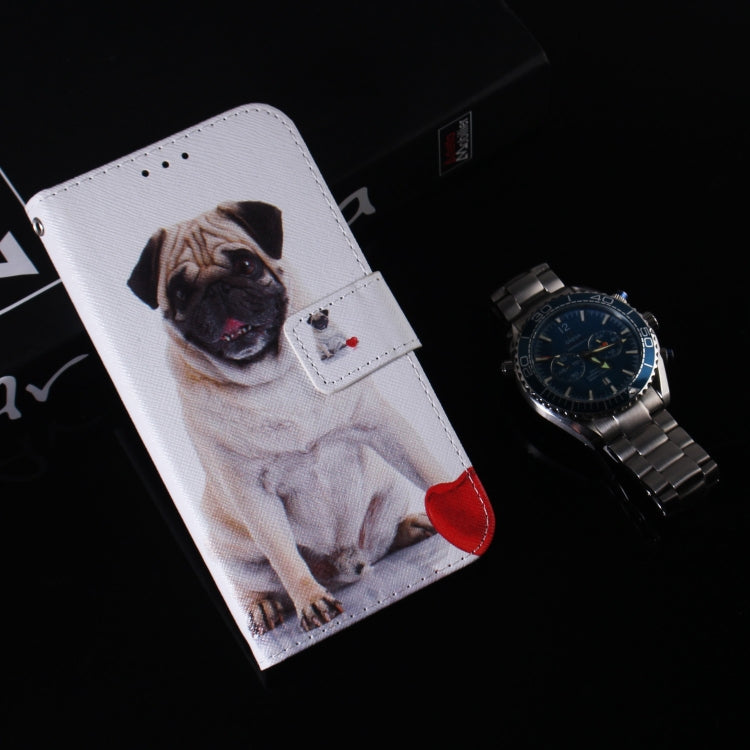 For Motorola Moto G Power 5G 2024 Coloured Drawing Flip Leather Phone Case(Pug) - Motorola Cases by PMC Jewellery | Online Shopping South Africa | PMC Jewellery | Buy Now Pay Later Mobicred