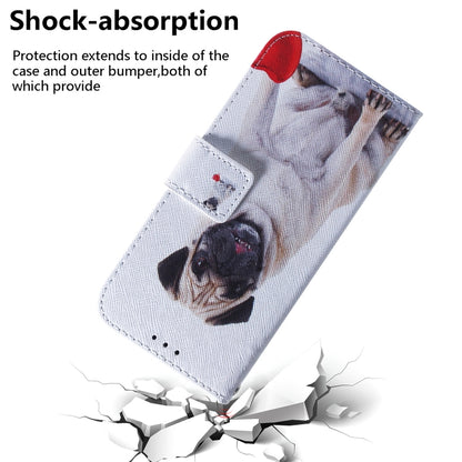 For Motorola Moto G Power 5G 2024 Coloured Drawing Flip Leather Phone Case(Pug) - Motorola Cases by PMC Jewellery | Online Shopping South Africa | PMC Jewellery | Buy Now Pay Later Mobicred