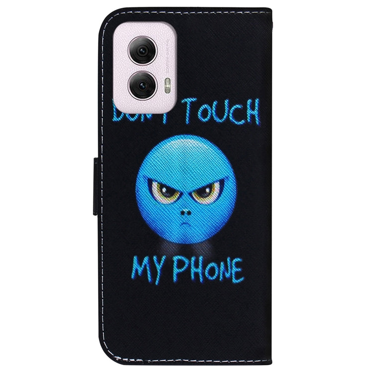 For Motorola Moto G Power 5G 2024 Coloured Drawing Flip Leather Phone Case(Anger) - Motorola Cases by PMC Jewellery | Online Shopping South Africa | PMC Jewellery | Buy Now Pay Later Mobicred