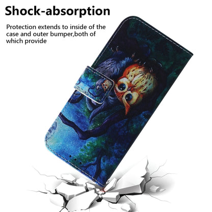 For Motorola Edge 2024 Coloured Drawing Flip Leather Phone Case(Oil Painting Owl) - Motorola Cases by PMC Jewellery | Online Shopping South Africa | PMC Jewellery | Buy Now Pay Later Mobicred