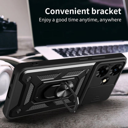 For Infinix Hot 30 Sliding Camera Cover Design TPU+PC Phone Case(Black) - Infinix Cases by PMC Jewellery | Online Shopping South Africa | PMC Jewellery | Buy Now Pay Later Mobicred