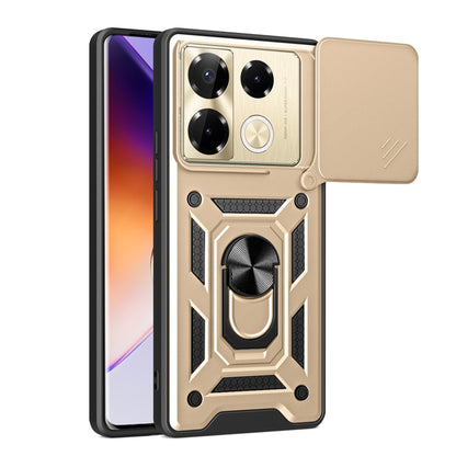 For Infinix Note 40 Pro/40 Pro+ 5G Sliding Camera Cover Design TPU+PC Phone Case(Gold) - Infinix Cases by PMC Jewellery | Online Shopping South Africa | PMC Jewellery | Buy Now Pay Later Mobicred