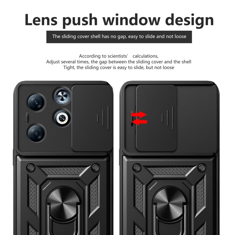 For Infinix Smart 8 Plus / 8 Pro Sliding Camera Cover Design TPU+PC Phone Case(Black) - Infinix Cases by PMC Jewellery | Online Shopping South Africa | PMC Jewellery | Buy Now Pay Later Mobicred