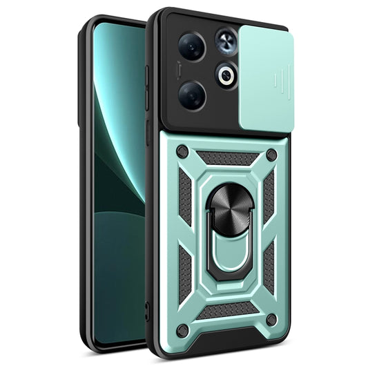 For Infinix Smart 8 Plus / 8 Pro Sliding Camera Cover Design TPU+PC Phone Case(Green) - Infinix Cases by PMC Jewellery | Online Shopping South Africa | PMC Jewellery | Buy Now Pay Later Mobicred