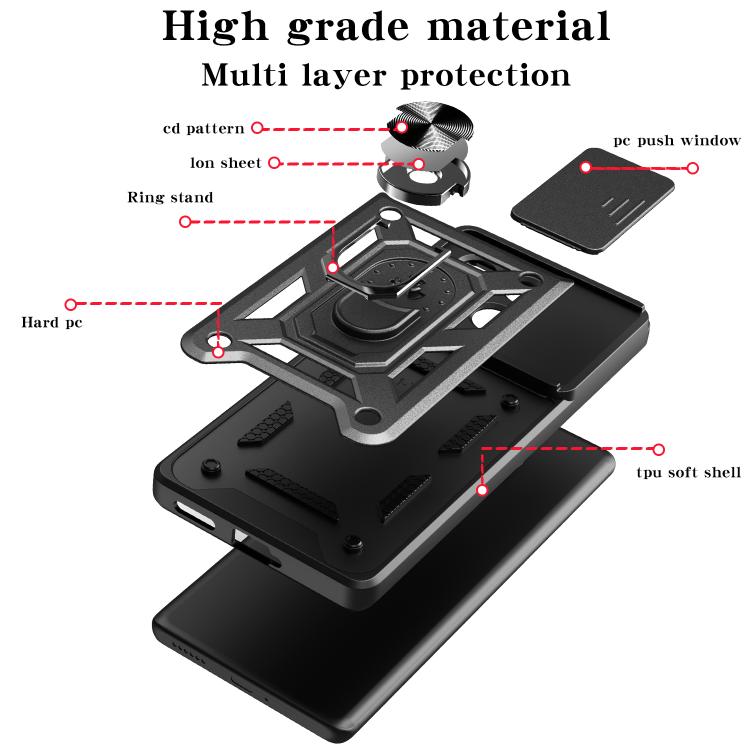 For Infinix Note 30 5G Sliding Camera Cover Design TPU+PC Phone Case(Black) - free shipping - PMC TechLife - Order now!