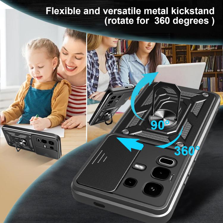 For Infinix Note 50s Sliding Camera Cover Design TPU+PC Phone Case(Red) - free shipping - PMC TechLife - Order now!