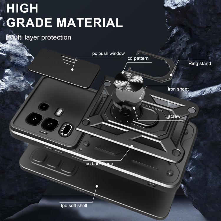 For Infinix Note 50s Sliding Camera Cover Design TPU+PC Phone Case(Green) - free shipping - PMC TechLife - Order now!