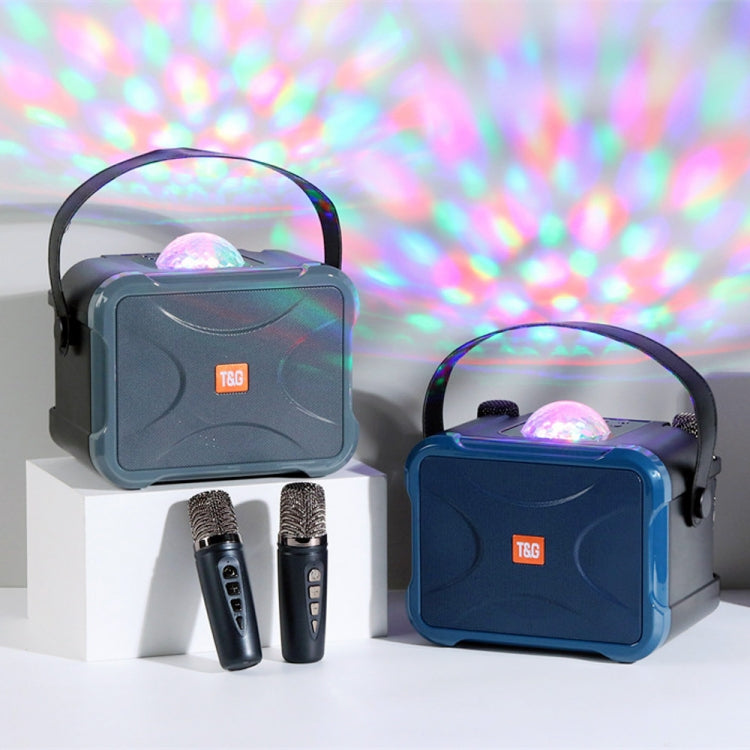 T&G TG543 Colorful Integrated Handheld Karaoke Wireless Bluetooth Speaker(Blue) - free shipping - PMC Jewellery - Order now!