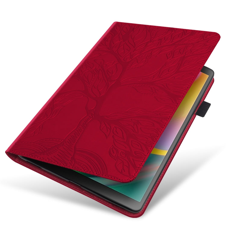 For Honor Pad X9 / X8 Pro Tree Life Series Embossed Leather Tablet Case(Red) - Honor by PMC TechLife | Online Shopping South Africa | PMC TechLife | Buy Now Pay Later Mobicred
