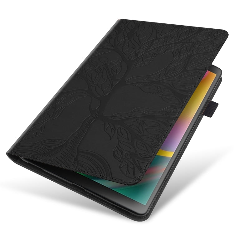 For Honor Pad X8a Tree Life Series Embossed Leather Tablet Case(Black) - Honor by PMC TechLife | Online Shopping South Africa | PMC TechLife | Buy Now Pay Later Mobicred
