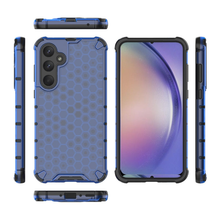 For Samsung Galaxy A35 5G Shockproof Honeycomb PC + TPU Protective Phone Case(Blue) - Galaxy Phone Cases by PMC TechLife | Online Shopping South Africa | PMC TechLife