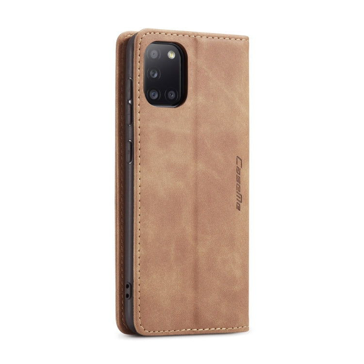 For Samsung Galaxy A31 CaseMe-013 Multifunctional Retro Frosted Horizontal Flip Leather Case with Card Slot & Holder & Wallet(Brown) - Galaxy Phone Cases by CaseMe | Online Shopping South Africa | PMC Jewellery | Buy Now Pay Later Mobicred