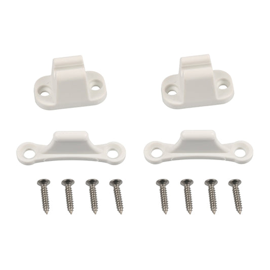 A8624 2 Pair White RV Hatch T-shape Door Fixer Kit with Screws - Locks & Hasps by PMC Jewellery | Online Shopping South Africa | PMC Jewellery | Buy Now Pay Later Mobicred