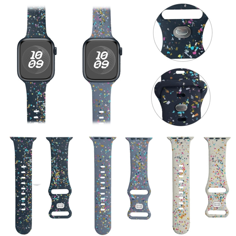 For Apple Watch Serie 3 38mm Floral Silicone Watch Band(Starlight) - Watch Bands by PMC TechLife | Online Shopping South Africa | PMC TechLife