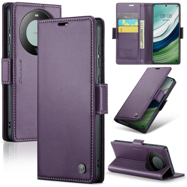 For Huawei Mate 60 CaseMe 023 Butterfly Buckle Litchi Texture RFID Anti-theft Leather Phone Case(Pearly Purple) - Huawei Cases by CaseMe | Online Shopping South Africa | PMC Jewellery | Buy Now Pay Later Mobicred