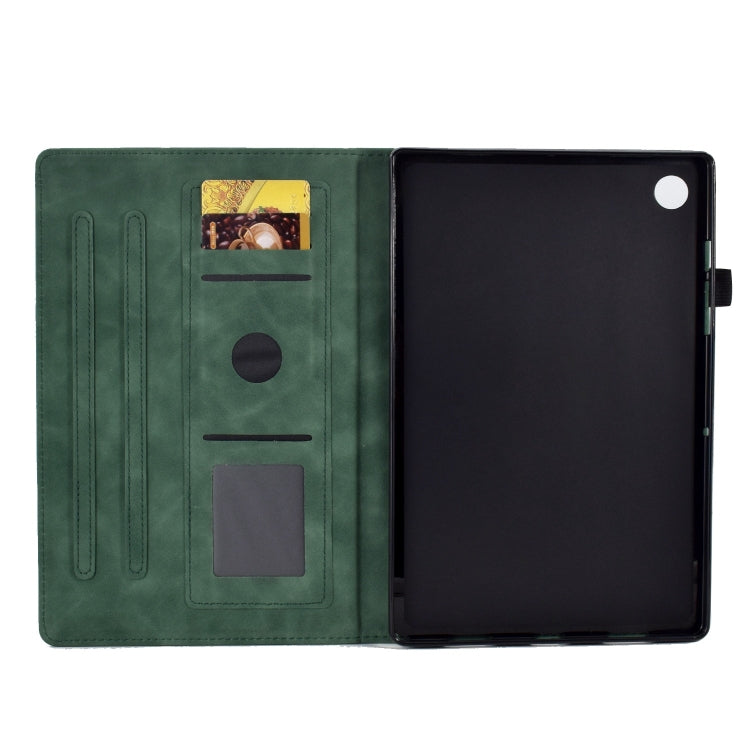 For Samsung Galaxy Tab A9+ Peony Butterfly Embossed Leather Smart Tablet Case(Green) - free shipping - PMC TechLife - Order now!