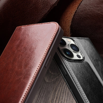 For iPhone 16 Pro Max QIALINO Classic Genuine Leather Phone Case(Brown) - iPhone 16 Pro Max Cases by QIALINO | Online Shopping South Africa | PMC Jewellery | Buy Now Pay Later Mobicred