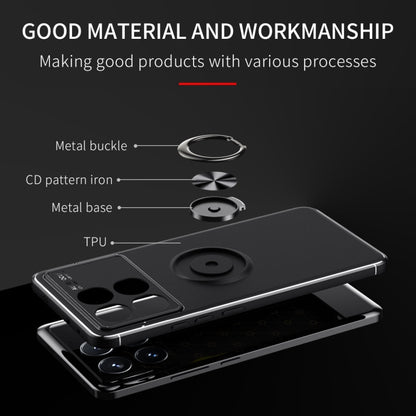 For Xiaomi Redmi K70 / K70 Pro Metal Ring Holder TPU Phone Case(Black) - K70 Pro Cases by PMC Jewellery | Online Shopping South Africa | PMC Jewellery | Buy Now Pay Later Mobicred