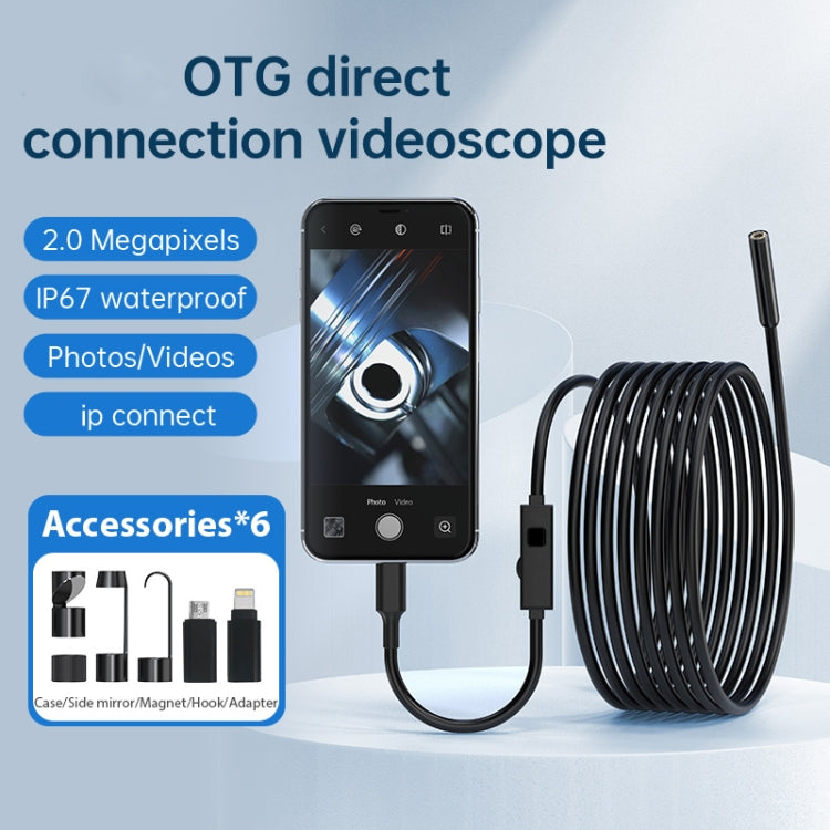 YP105 8mm Lenses 2MP HD Industry Endoscope Support Mobile Phone Direct Connection, Length:10m -  by PMC TechLife | Online Shopping South Africa | PMC TechLife | Buy Now Pay Later Mobicred