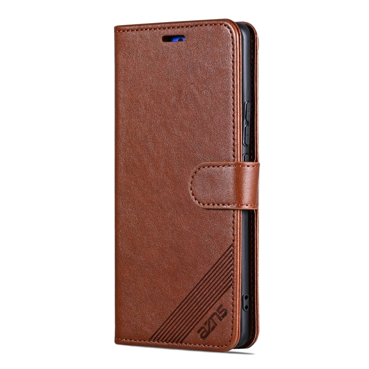 For Xiaomi Redmi K70E AZNS Sheepskin Texture Flip Leather Phone Case(Brown) - K70E Cases by AZNS | Online Shopping South Africa | PMC Jewellery | Buy Now Pay Later Mobicred