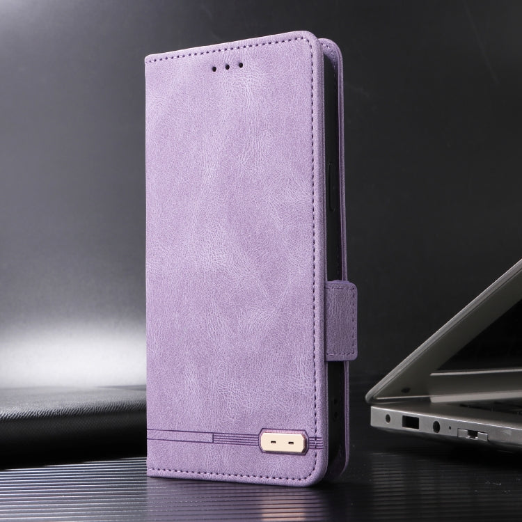 For Honor X50i / 90 Lite Magnetic Clasp Flip Leather Phone Case(Purple) - Motorola Cases by PMC Jewellery | Online Shopping South Africa | PMC Jewellery