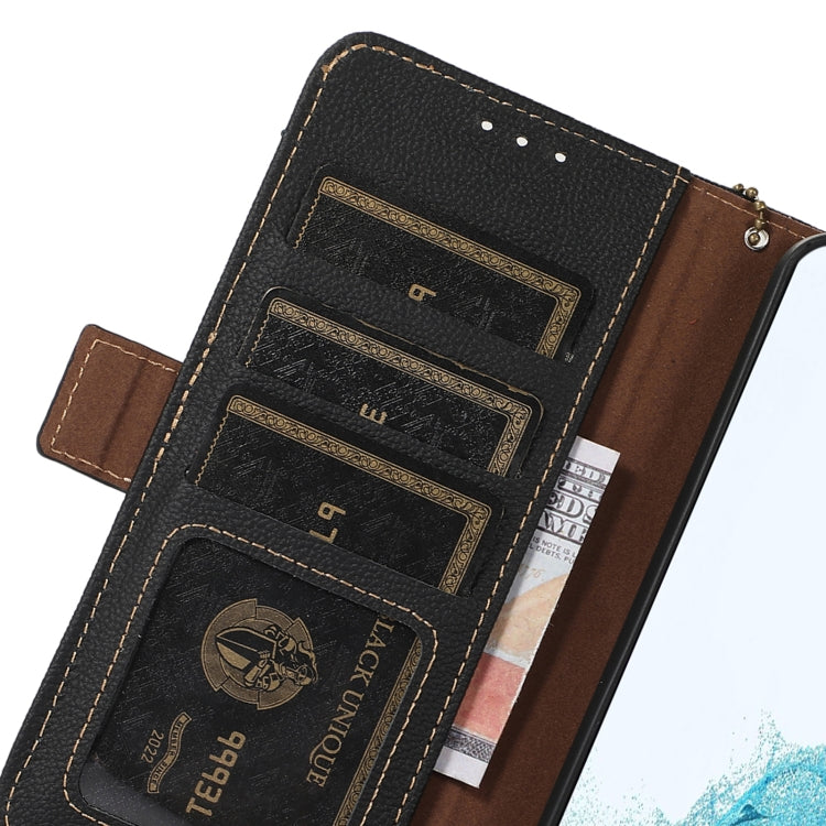 For Huawei Mate 60 Side-Magnetic TJ Genuine Leather RFID Phone Case(Black) - Huawei Cases by PMC TechLife | Online Shopping South Africa | PMC TechLife | Buy Now Pay Later Mobicred