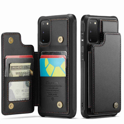 For Samsung Galaxy S20 FE CaseMe C22 Card Slots Holder RFID Anti-theft Phone Case(Black) - Galaxy S20 FE Cases by CaseMe | Online Shopping South Africa | PMC Jewellery | Buy Now Pay Later Mobicred