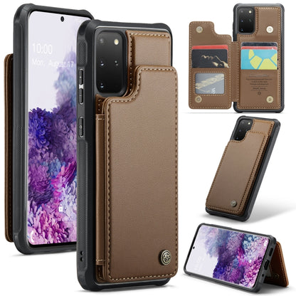 For Samsung Galaxy S20+ CaseMe C22 Card Slots Holder RFID Anti-theft Phone Case(Brown) - Galaxy Phone Cases by CaseMe | Online Shopping South Africa | PMC Jewellery | Buy Now Pay Later Mobicred