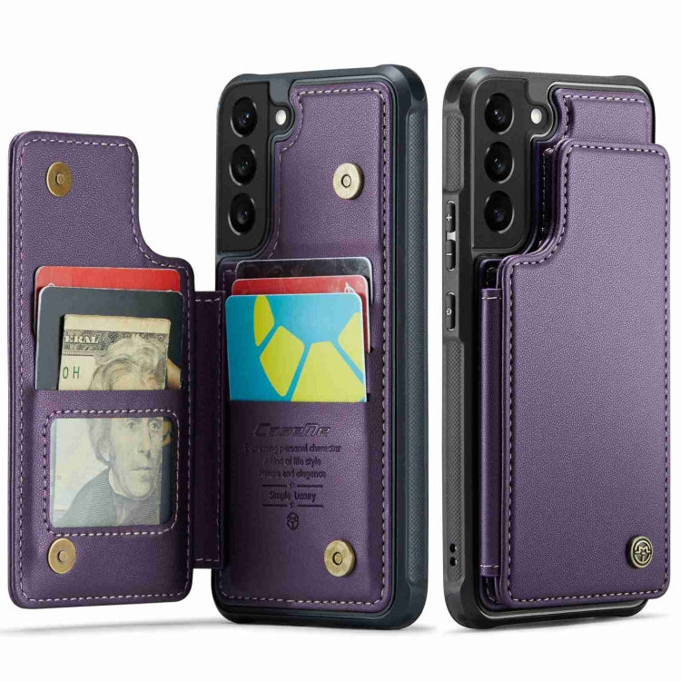 For Samsung Galaxy S22+ 5G CaseMe C22 Card Slots Holder RFID Anti-theft Phone Case(Purple) - free shipping - PMC Jewellery - Order now!