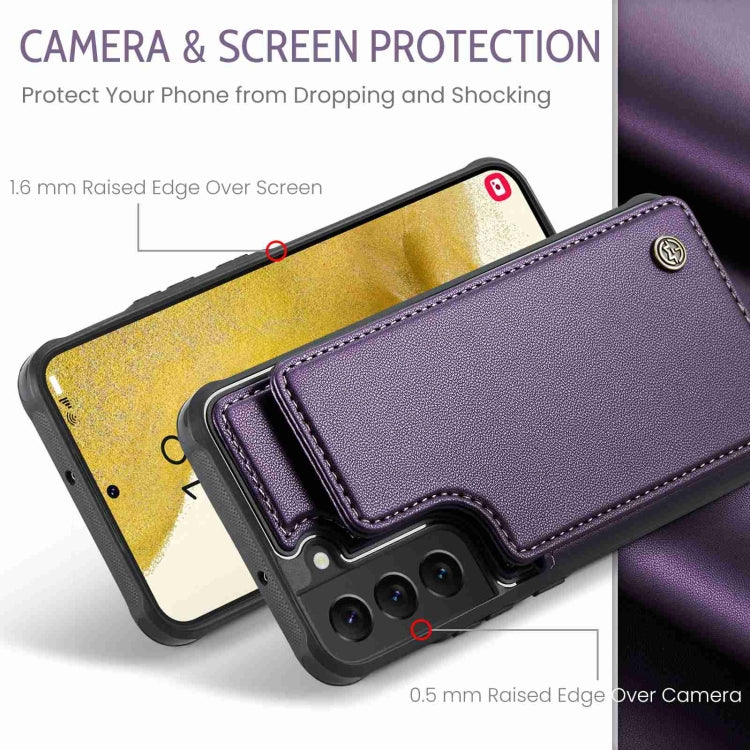 For Samsung Galaxy S22+ 5G CaseMe C22 Card Slots Holder RFID Anti-theft Phone Case(Purple) - free shipping - PMC Jewellery - Order now!