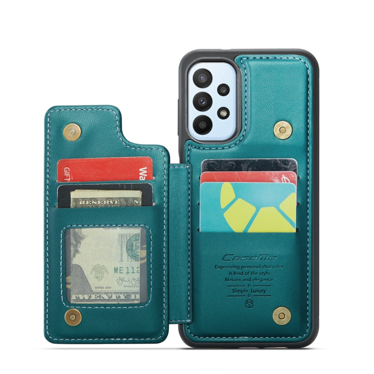 For Samsung Galaxy A23 CaseMe C22 Card Slots Holder RFID Anti-theft Phone Case(Blue Green) - Galaxy Phone Cases by CaseMe | Online Shopping South Africa | PMC Jewellery | Buy Now Pay Later Mobicred