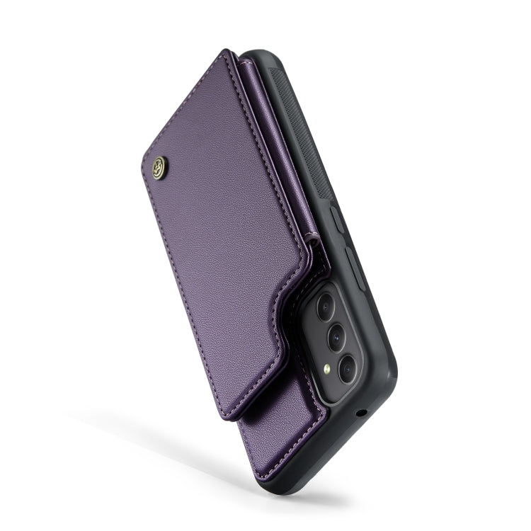 For Samsung Galaxy A34 5G CaseMe C22 Card Slots Holder RFID Anti-theft Phone Case(Purple) - Galaxy Phone Cases by CaseMe | Online Shopping South Africa | PMC Jewellery | Buy Now Pay Later Mobicred