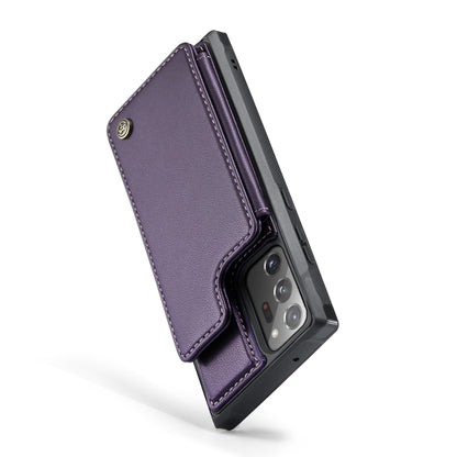 For Samsung Galaxy Note20 Ultra CaseMe C22 Card Slots Holder RFID Anti-theft Phone Case(Purple) - Galaxy Note20 Ultra Cases by CaseMe | Online Shopping South Africa | PMC Jewellery | Buy Now Pay Later Mobicred