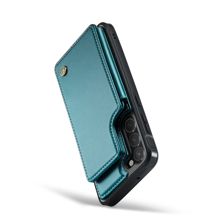 For Samsung Galaxy S23 5G CaseMe C22 Card Slots Holder RFID Anti-theft Phone Case(Blue Green) - Galaxy S23 5G Cases by CaseMe | Online Shopping South Africa | PMC Jewellery | Buy Now Pay Later Mobicred