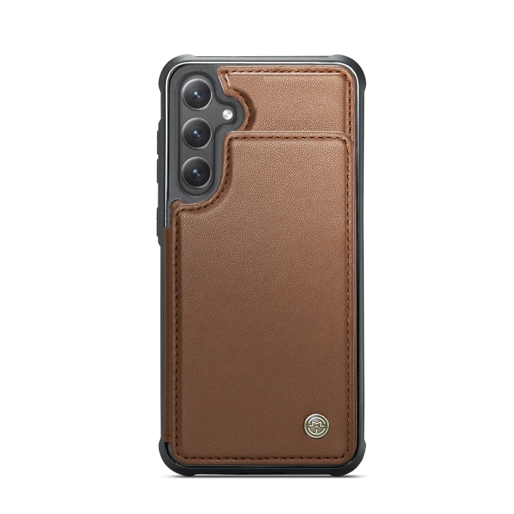 For Samsung Galaxy S23 FE 5G CaseMe C22 Card Slots Holder RFID Anti-theft Phone Case(Brown) - free shipping - PMC Jewellery - Order now!