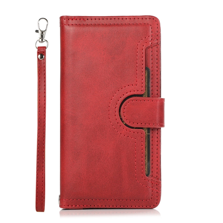 For Samsung Galaxy S24 5G Wristband Card Slot Leather Phone Case(Red) - Galaxy S24 5G Cases by PMC Jewellery | Online Shopping South Africa | PMC Jewellery | Buy Now Pay Later Mobicred