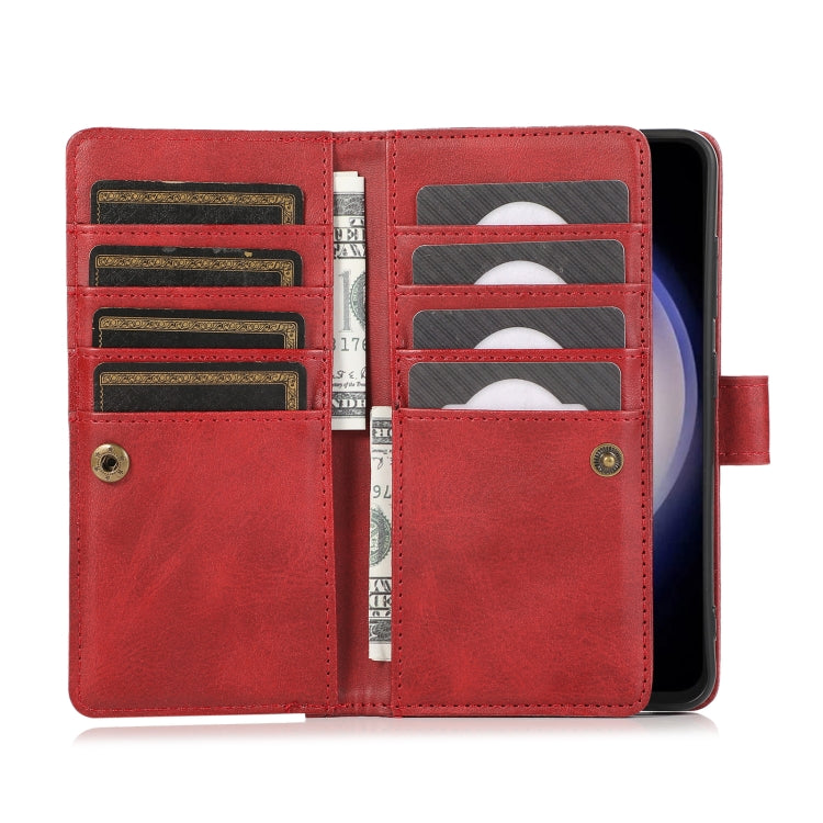 For Samsung Galaxy S24+ 5G Wristband Card Slot Leather Phone Case(Red) - Galaxy S24+ 5G Cases by PMC Jewellery | Online Shopping South Africa | PMC Jewellery | Buy Now Pay Later Mobicred