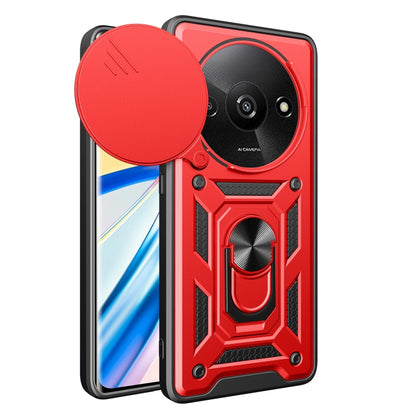 For Xiaomi Redmi A3 Sliding Camera Cover Design TPU Hybrid PC Phone Case(Red) - Xiaomi Cases by PMC Jewellery | Online Shopping South Africa | PMC Jewellery | Buy Now Pay Later Mobicred