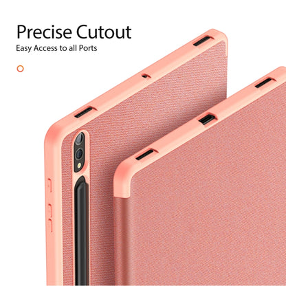 For Samsung Galaxy Tab S10+ DUX DUCIS Domo Series Magnetic Flip Leather Tablet Case(Pink) - Other Galaxy Tab PC by DUX DUCIS | Online Shopping South Africa | PMC Jewellery | Buy Now Pay Later Mobicred