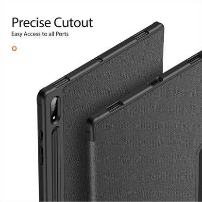 For Samsung Galaxy Tab S10 Ultra DUX DUCIS Domo Series Magnetic Flip Leather Tablet Case(Black) - Other Galaxy Tab PC by DUX DUCIS | Online Shopping South Africa | PMC Jewellery | Buy Now Pay Later Mobicred