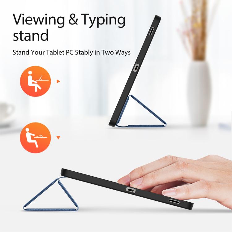 For Samsung Galaxy Tab S10 FE+ DUX DUCIS Domo Series Magnetic Flip Leather Tablet Case(Blue) - free shipping - PMc TechLife - Order now!