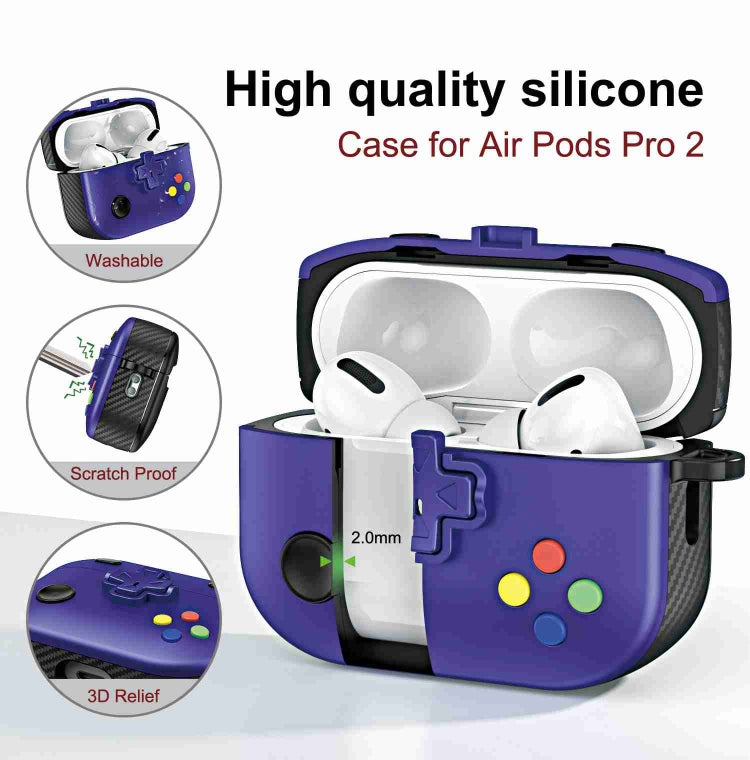 For AirPods 2 / 1 Game Console Shape Wireless Earphones Protective Case(Purple) - For AirPods 1/2 by PMC Jewellery | Online Shopping South Africa | PMC Jewellery | Buy Now Pay Later Mobicred