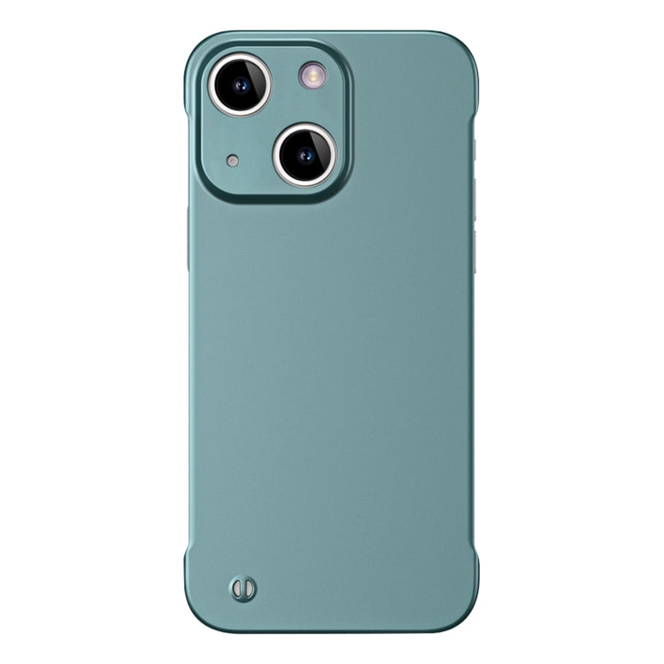 For iPhone 14 Frameless Metallic Paint Hybrid PC Phone Case(Green) - iPhone 14 Cases by PMC Jewellery | Online Shopping South Africa | PMC Jewellery | Buy Now Pay Later Mobicred