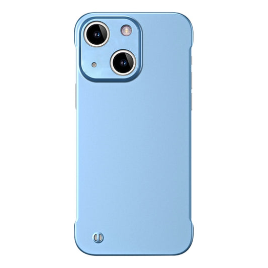 For iPhone 13 mini Frameless Metallic Paint Hybrid PC Phone Case(Sierra Blue) - iPhone 13 mini Cases by PMC Jewellery | Online Shopping South Africa | PMC Jewellery | Buy Now Pay Later Mobicred