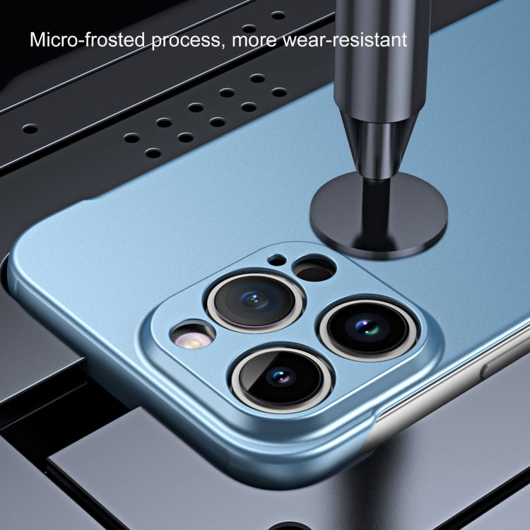 For iPhone 11 Pro Max Frameless Metallic Paint Hybrid PC Phone Case(Sierra Blue) - iPhone 11 Pro Max Cases by PMC Jewellery | Online Shopping South Africa | PMC Jewellery | Buy Now Pay Later Mobicred