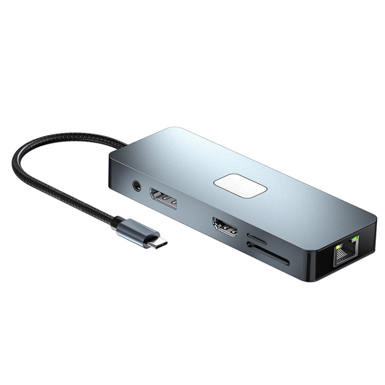 BYL-2309 Type-C to HDMI 4K 60Hz + DP HD + VGA + RJ47 + USB3.2 + Audio 3.5mm + PD100W + SD + TF Docking Station HUB - USB HUB by PMC Jewellery | Online Shopping South Africa | PMC Jewellery | Buy Now Pay Later Mobicred