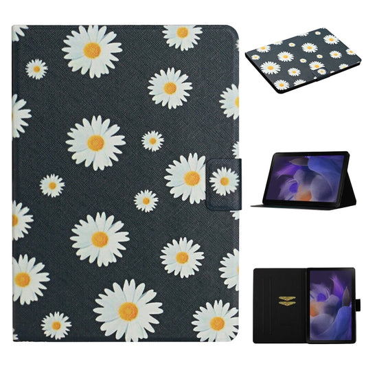 For Samsung Galaxy Tab A9+ Flower Pattern Horizontal Flip PU Tablet Case with Sleep / Wake-up Function(Small Daisies) - Galaxy Tab A9+ by PMC Jewellery | Online Shopping South Africa | PMC Jewellery