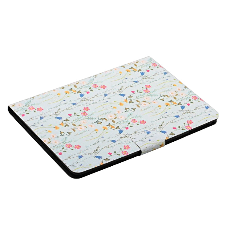 For Samsung Galaxy Tab A9 Flower Pattern Horizontal Flip PU Tablet Case with Sleep / Wake-up Function(Small Floral) - Galaxy Tab A9 by PMC TechLife | Online Shopping South Africa | PMC TechLife