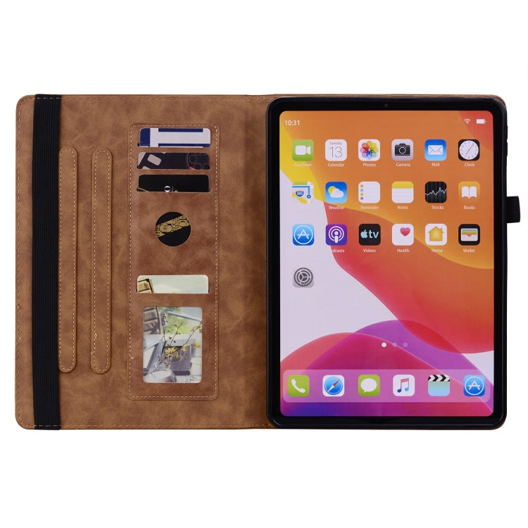 For Lenovo Tab M11 / Xiaoxin Pad 11 2024 Calf Texture Embossed Leather Tablet Case(Brown) - Lenovo by PMC Jewellery | Online Shopping South Africa | PMC Jewellery | Buy Now Pay Later Mobicred