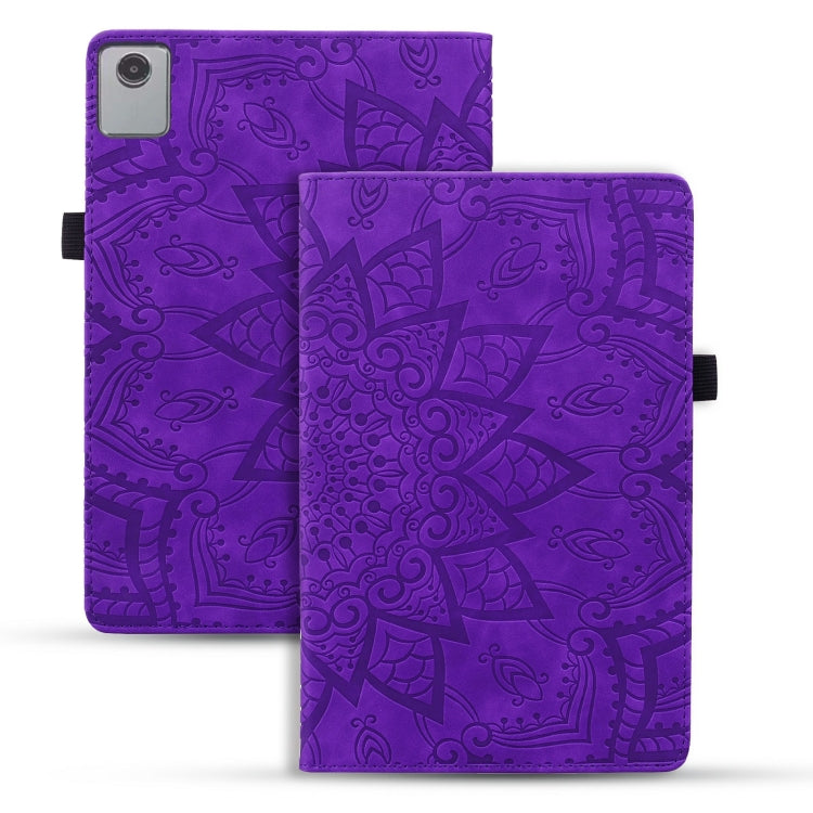 For Lenovo Tab M11 / Xiaoxin Pad 11 2024 Calf Texture Embossed Leather Tablet Case(Purple) - Lenovo by PMC Jewellery | Online Shopping South Africa | PMC Jewellery | Buy Now Pay Later Mobicred